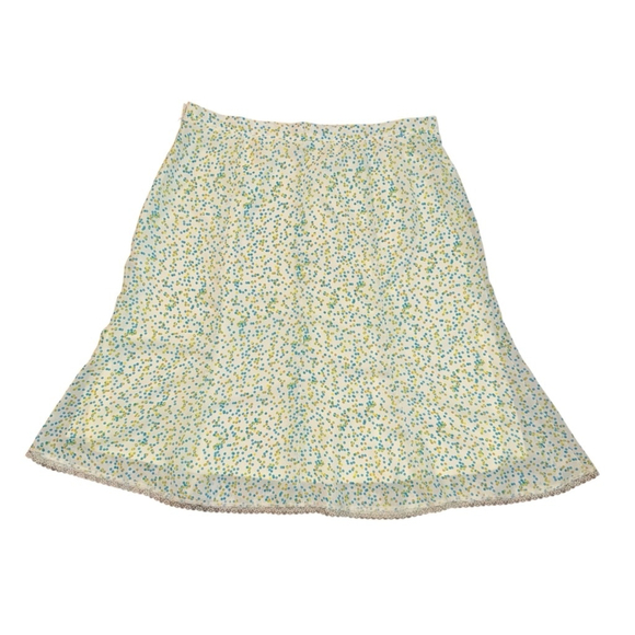 Women's Pierre Cardin Skirt Size 14 White Floral whimsical vintage 90s grunge - Picture 7 of 8